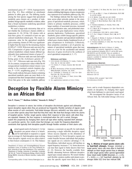 Flower Et Al 2014 Flexible Alarm Mimicry in Drongos