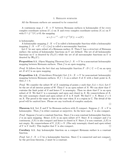 X → Y Between Riemann Surfaces