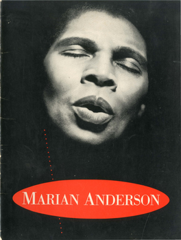 S. HUROK Presents MARIAN ANDERSON