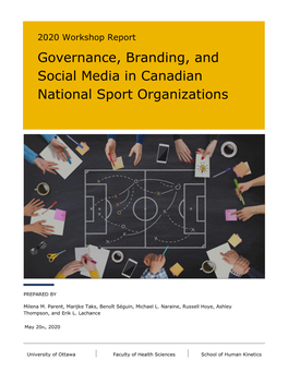 Governance, Branding, and Social Media in Canadian National Sport Organizations