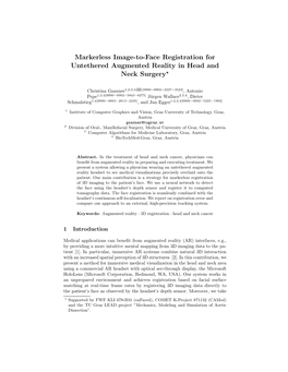 Markerless Image-To-Face Registration for Untethered Augmented Reality in Head and Neck Surgery?