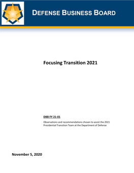 Focusing Transition 2021