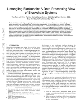 A Data Processing View of Blockchain Systems