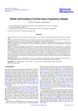 Stellar Wind Models of Central Stars of Planetary Nebulae J