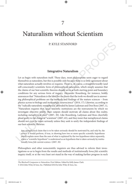 Naturalism Without Scientism