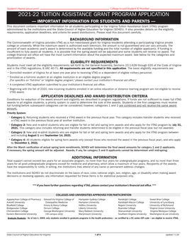 2021-22 VTAG Application