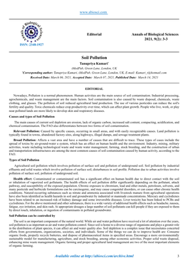 Soil Pollution