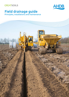 Field Drainage Guide Principles, Installations and Maintenance