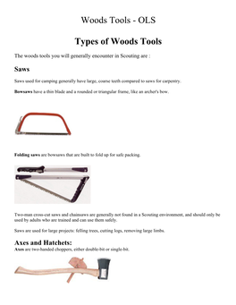 Woods Tools - OLS