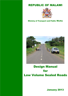 Design Manual for Low Volume Sealed Roads