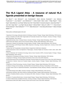 A Resource of Natural HLA Ligands Presented on Benign Tissues