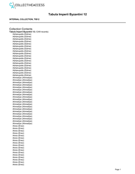 Summary for Tabula Imperii Byzantini 12