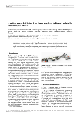 A Particle Space Distribution from Fusion Reactions in Boron Irradiated By