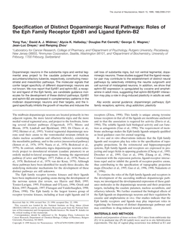 Roles of the Eph Family Receptor Ephb1 and Ligand Ephrin-B2