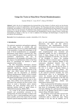 Using Gis Tools in Niraj River Fluvial Morphodynamics