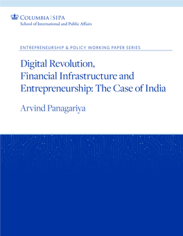 Digital Revolution, Financial Infrastructure and Entrepreneurship: the Case of India