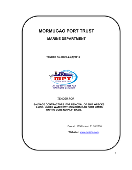 Mormugao Port Trust Marine Department