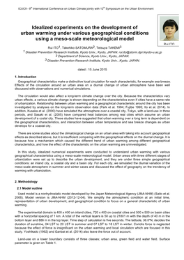 Idealized Experiments on the Development of Urban Warming