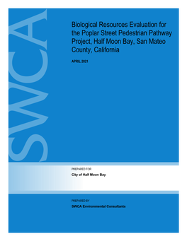 Biological Resource Evaluation for Poplar Pedestrian Pathway