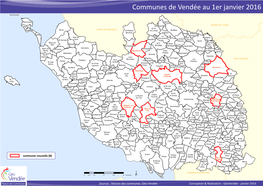 Communes De Vendée Au 1Er Janvier 2016 Noirmoutier