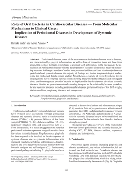 Roles of Oral Bacteria in Cardiovascular Diseases — From