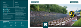 EFFICIENT SOLUTIONS for RAILWAY WORKS © Officine Maccaferri S.P.A