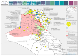 IRAQ REFUGEE HUMANITARIAN RESPONSE CHILD PROTECTION | National Par Tners Gap Analysis MAP of Who Is Doing What Where | August 2015