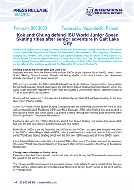 ISU World Junior Speed Skating Championships