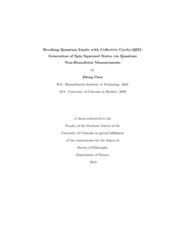 Generation of Spin Squeezed States Via Quantum Non-Demolition Measurements