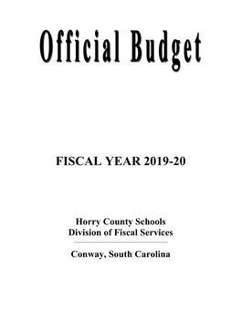 Fiscal Year 2019-20