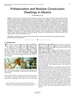 Prefabrication and Modular Construction Dwellings in Albania Anisa Abazaj (Lama)