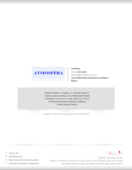 Redalyc.Tropical Cyclone Statistics in the Northeastern Pacific