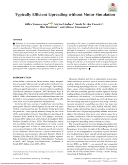 Typically Efficient Lipreading Without Motor Simulation