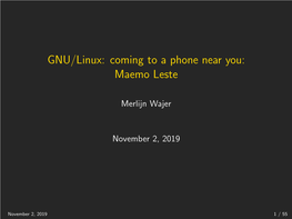 GNU/Linux: Coming to a Phone Near You: Maemo Leste