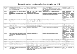 Jammu Province During the Year 2012