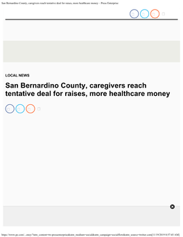 San Bernardino County, Caregivers Reach Tentative Deal for Raises, More Healthcare Money – Press Enterprise