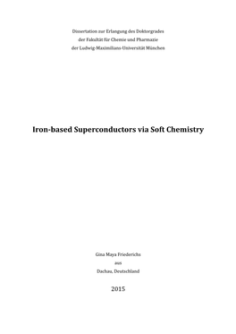 Iron-Based Superconductors Via Soft Chemistry