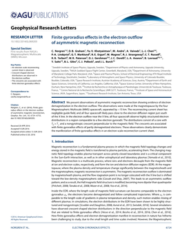 Finite Gyroradius Effects in the Electron Outflow of Asymmetric Magnetic Reconnection