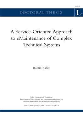 A Service-Oriented Approach to Emaintenance of Complex