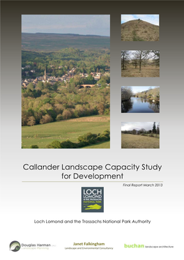 Callander Landscape Capacity Study for Development Final Report March 2013