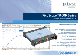 Picoscope 5000D Series Oscilloscope Data Sheet