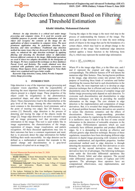 Edge Detection Enhancement Based on Filtering and Threshold Estimation