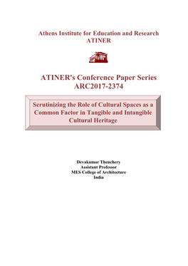 ATINER's Conference Paper Series ARC2017-2374