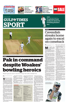 GULF TIMES Badly Let Down by Fumbling Fi Elders SPORT Page 2