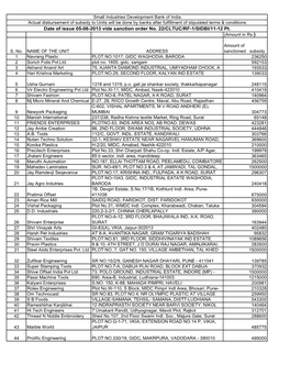 Date of Issue 05-06-2013 Vide Sanction Order No. 22/CLTUC/RF-1/SIDBI/11-12 Pt