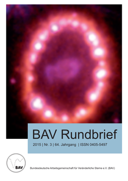 BAV Rundbrief Nr. 3 (2015)