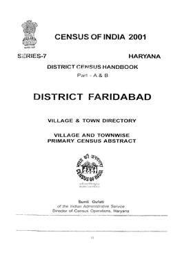 Village and Towwise Primary Census Abstract, Faridabad , Part