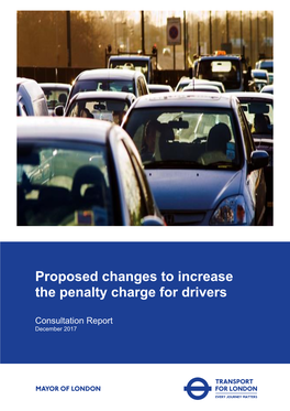 Proposed Changes to Increase the Penalty Charge for Drivers