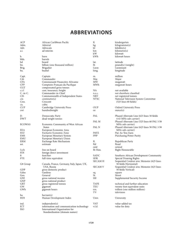 Abbreviations