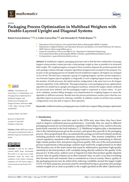 Packaging Process Optimization in Multihead Weighers with Double-Layered Upright and Diagonal Systems